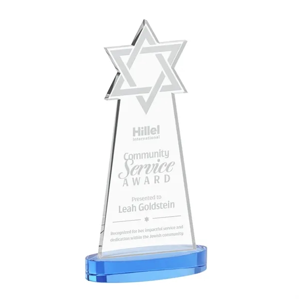 Crafted from premium optical crystal, this striking Star of David award... from ASI 84592 St Regis Group / St Regis