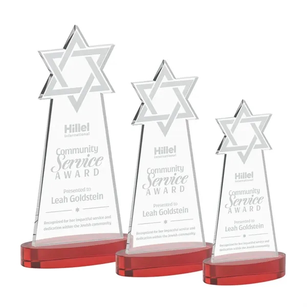 Crafted from premium optical crystal, this striking Star of David award... from ASI 84592 St Regis Group / St Regis