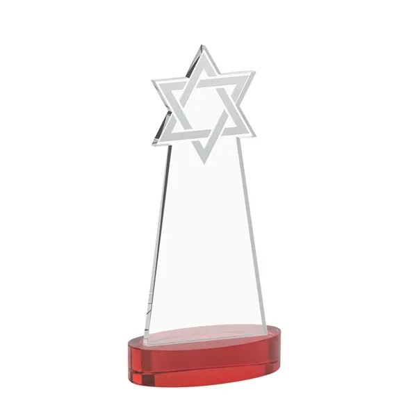 Crafted from premium optical crystal, this striking Star of David award... from ASI 84592 St Regis Group / St Regis