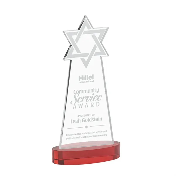 Crafted from premium optical crystal, this striking Star of David award... from ASI 84592 St Regis Group / St Regis