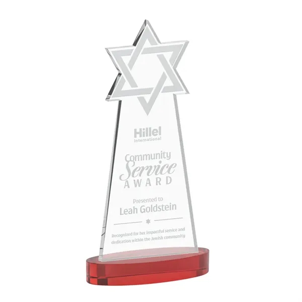 Crafted from premium optical crystal, this striking Star of David award... from ASI 84592 St Regis Group / St Regis