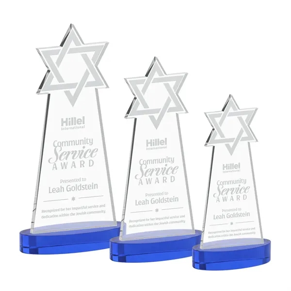Crafted from premium optical crystal, this striking Star of David award... from ASI 84592 St Regis Group / St Regis