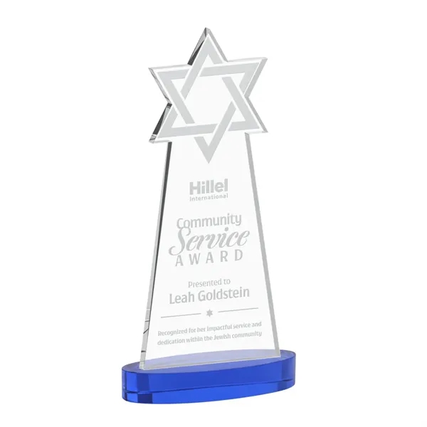 Crafted from premium optical crystal, this striking Star of David award... from ASI 84592 St Regis Group / St Regis