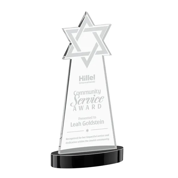 Crafted from premium optical crystal, this striking Star of David award... from ASI 84592 St Regis Group / St Regis