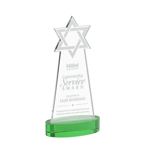 Crafted from premium optical crystal, this striking Star of David award... from ASI 84592 St Regis Group / St Regis