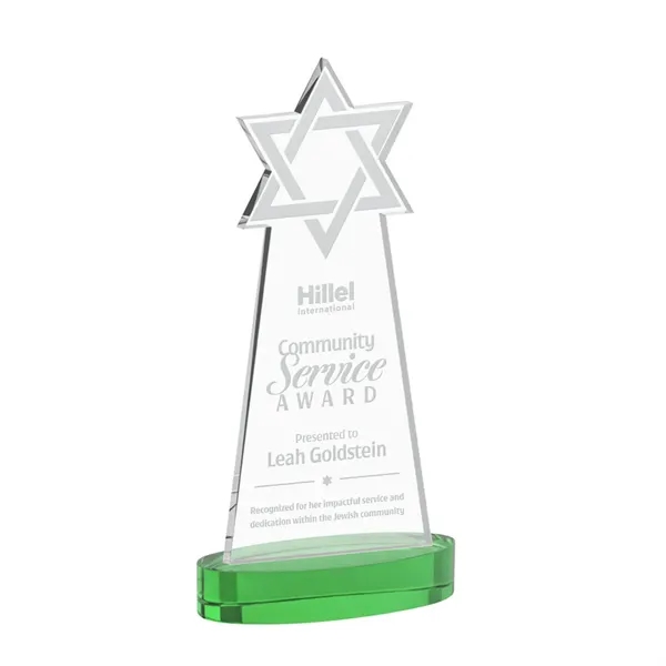 Crafted from premium optical crystal, this striking Star of David award... from ASI 84592 St Regis Group / St Regis