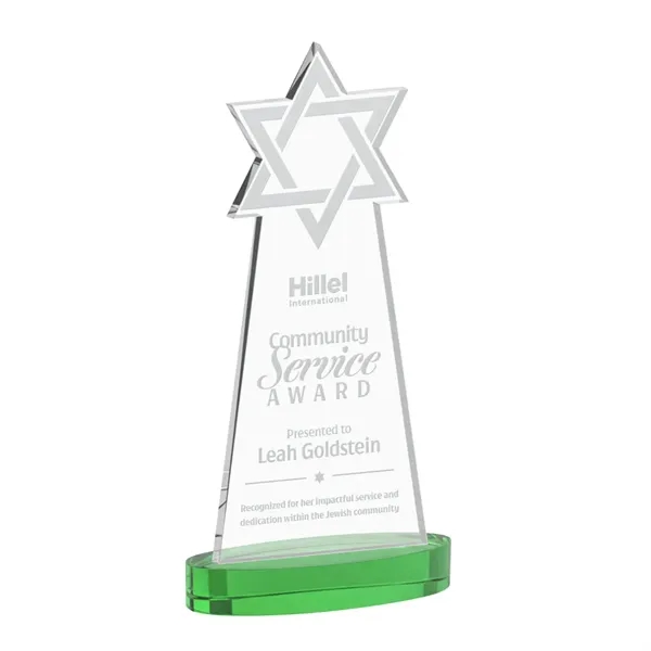 Crafted from premium optical crystal, this striking Star of David award... from ASI 84592 St Regis Group / St Regis