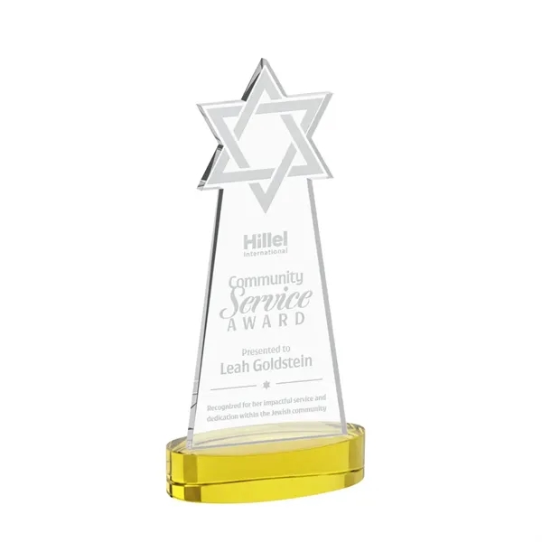 Crafted from premium optical crystal, this striking Star of David award... from ASI 84592 St Regis Group / St Regis