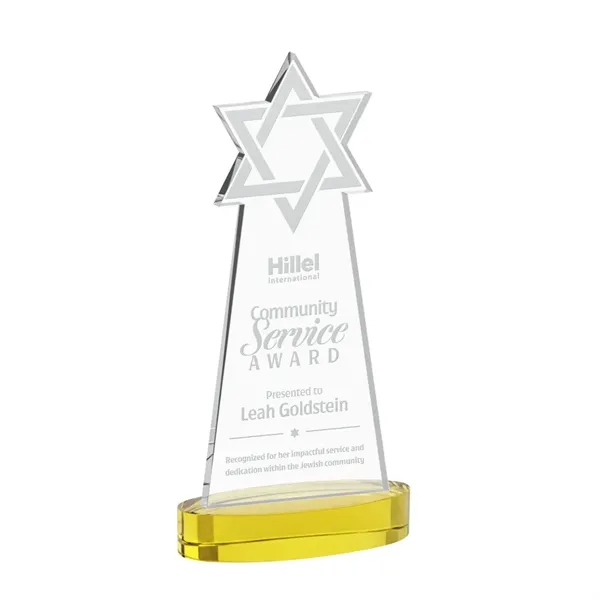 Crafted from premium optical crystal, this striking Star of David award... from ASI 84592 St Regis Group / St Regis