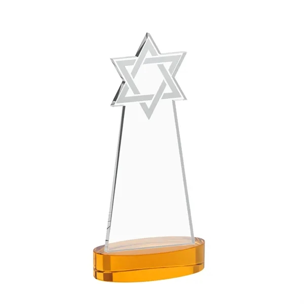 Item #AWS4315-A Star of David Award on Alberton Base - Amber