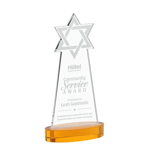 Item #AWS4315-A Star of David Award on Alberton Base - Amber