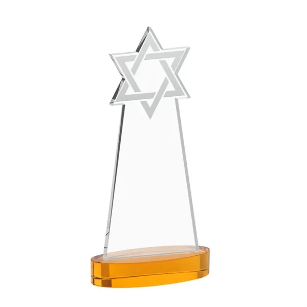 Item #AWS4315-A Star of David Award on Alberton Base - Amber