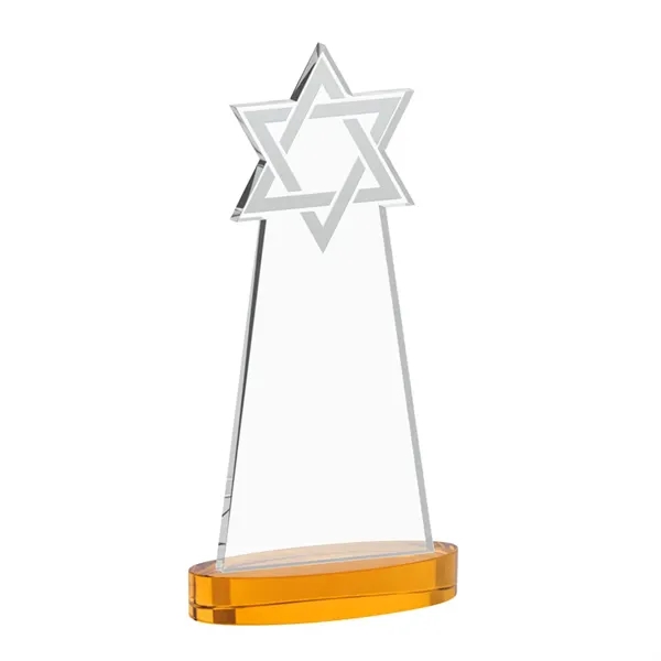 Item #AWS4315-A Star of David Award on Alberton Base - Amber