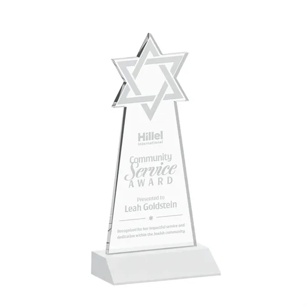 Crafted from premium optical crystal, this striking Star of David award... from ASI 84592 St Regis Group / St Regis