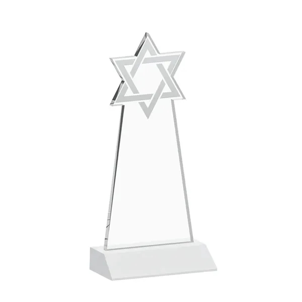 Crafted from premium optical crystal, this striking Star of David award... from ASI 84592 St Regis Group / St Regis