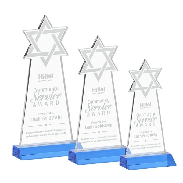 Crafted from premium optical crystal, this striking Star of David award... from ASI 84592 St Regis Group / St Regis