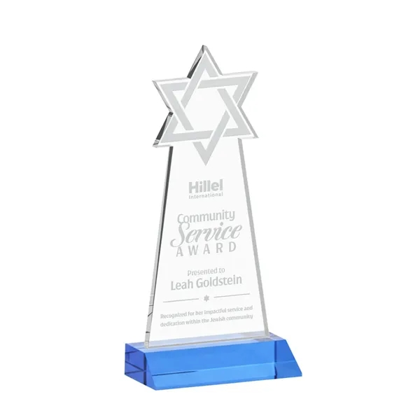 Crafted from premium optical crystal, this striking Star of David award... from ASI 84592 St Regis Group / St Regis