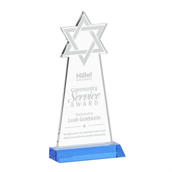 Crafted from premium optical crystal, this striking Star of David award... from ASI 84592 St Regis Group / St Regis