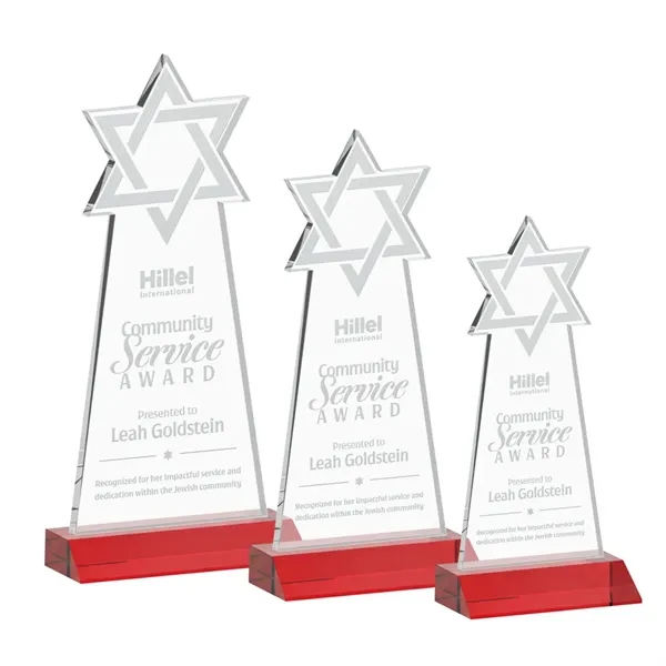 Crafted from premium optical crystal, this striking Star of David award... from ASI 84592 St Regis Group / St Regis
