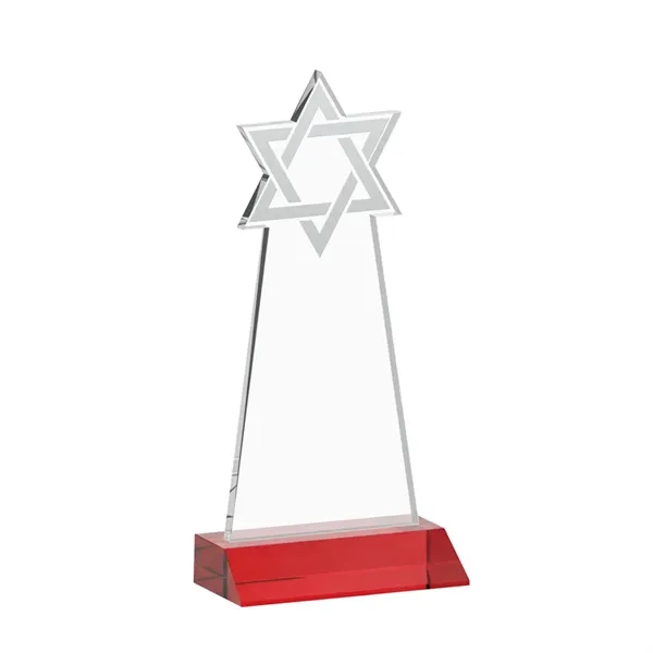 Crafted from premium optical crystal, this striking Star of David award... from ASI 84592 St Regis Group / St Regis