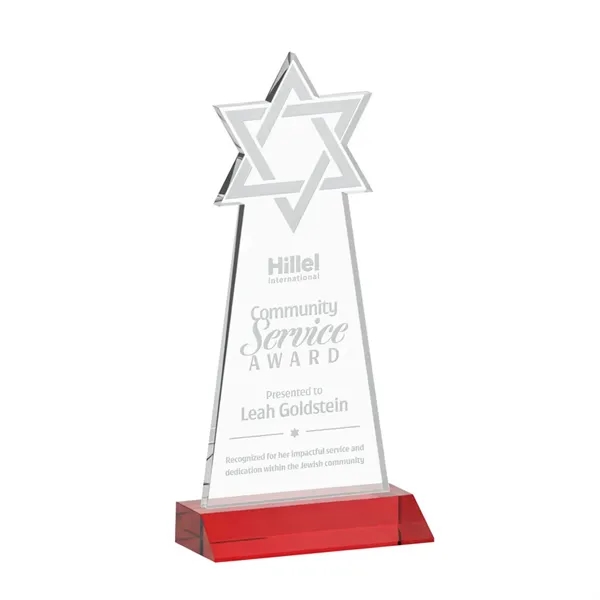 Crafted from premium optical crystal, this striking Star of David award... from ASI 84592 St Regis Group / St Regis