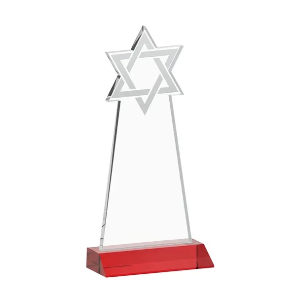 Crafted from premium optical crystal, this striking Star of David award... from ASI 84592 St Regis Group / St Regis