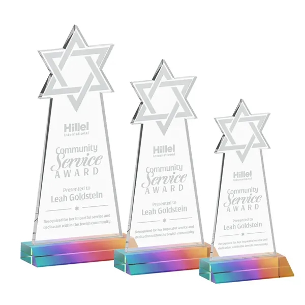 Crafted from premium optical crystal, this striking Star of David award... from ASI 84592 St Regis Group / St Regis