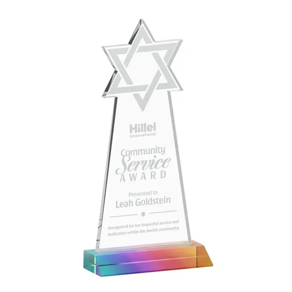 Crafted from premium optical crystal, this striking Star of David award... from ASI 84592 St Regis Group / St Regis