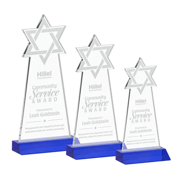 Crafted from premium optical crystal, this striking Star of David award... from ASI 84592 St Regis Group / St Regis