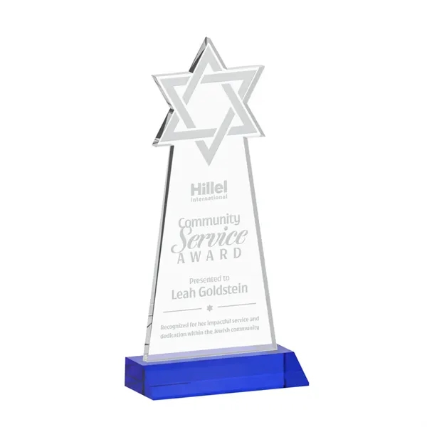 Crafted from premium optical crystal, this striking Star of David award... from ASI 84592 St Regis Group / St Regis