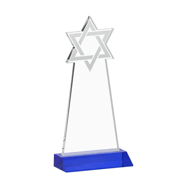 Crafted from premium optical crystal, this striking Star of David award... from ASI 84592 St Regis Group / St Regis