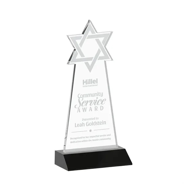 Crafted from premium optical crystal, this striking Star of David award... from ASI 84592 St Regis Group / St Regis