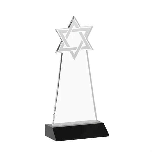 Crafted from premium optical crystal, this striking Star of David award... from ASI 84592 St Regis Group / St Regis