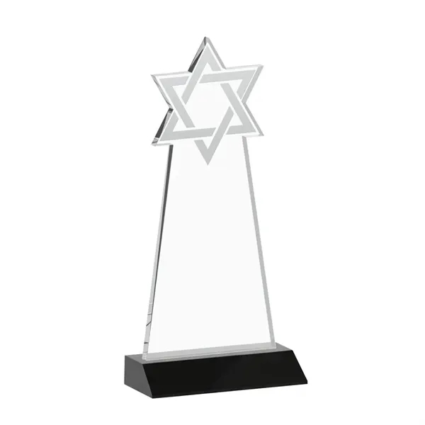 Crafted from premium optical crystal, this striking Star of David award... from ASI 84592 St Regis Group / St Regis
