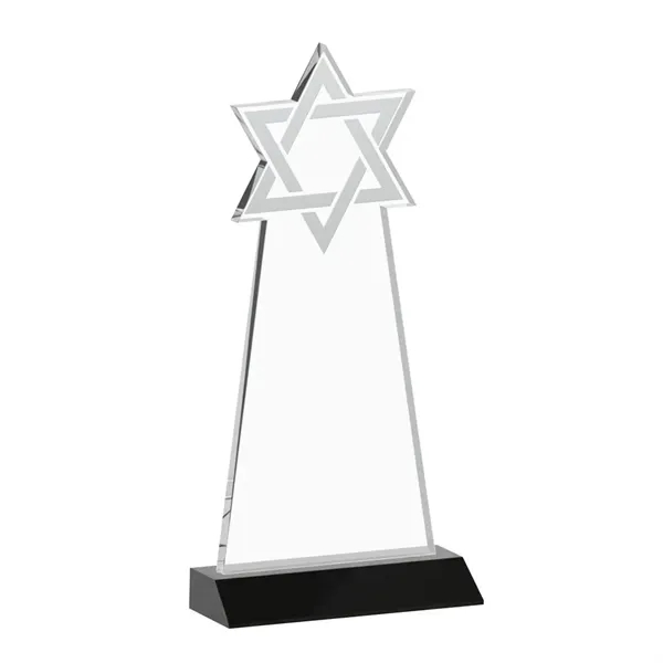Crafted from premium optical crystal, this striking Star of David award... from ASI 84592 St Regis Group / St Regis