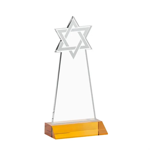 Item #AWARD AWS431-A Star of David Award - Amber