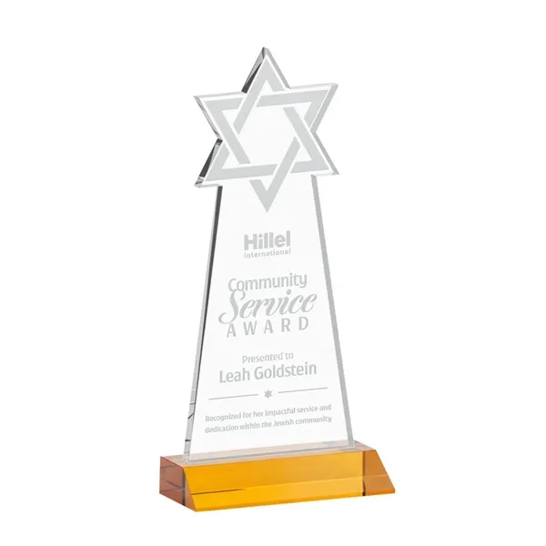 Item #AWARD AWS431-A Star of David Award - Amber