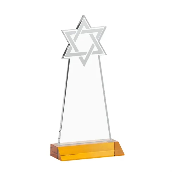 Item #AWARD AWS431-A Star of David Award - Amber
