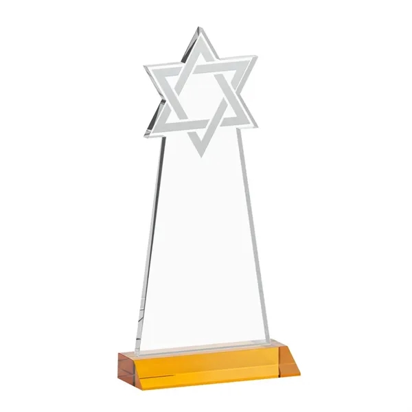 Item #AWARD AWS431-A Star of David Award - Amber