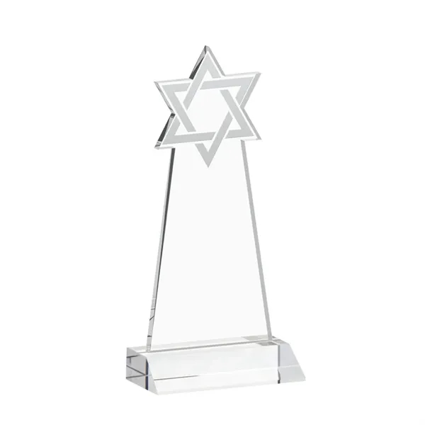 Crafted from premium optical crystal, this striking Star of David award... from ASI 84592 St Regis Group / St Regis