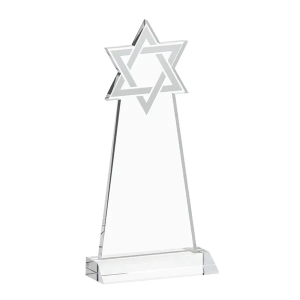 Crafted from premium optical crystal, this striking Star of David award... from ASI 84592 St Regis Group / St Regis