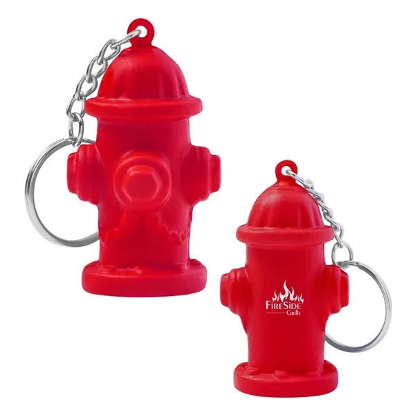 Item #JK-4065 Fire Hydrant Stress Ball Keychain