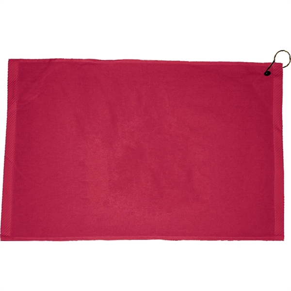 Turkish hemmed golf towel made of velour, measuring 12" x 17",... from ASI 38120 Ball Pro / Diversified Quality Kitchenware