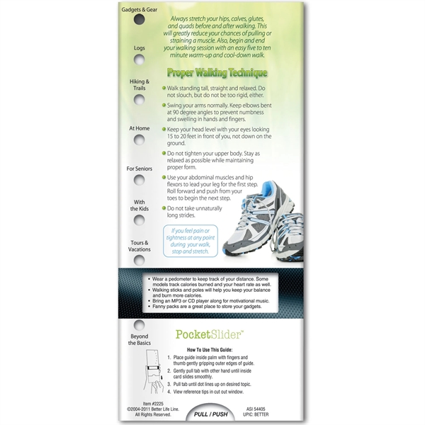 Pocket Slider - Walking For Your Health... from ASI 54100 Fields Manufacturing Inc / Better Life Line