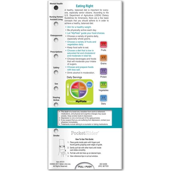 Pocket Slider - Senior's Health and Safety... from ASI 54100 Fields Manufacturing Inc / Better Life Line