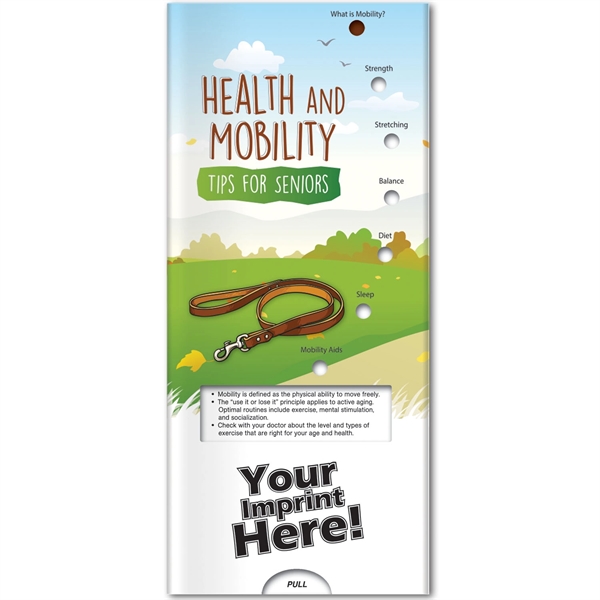 Health & Mobility - Tips for Seniors Pocket Slider™, printed in... from ASI 54100 Fields Manufacturing Inc / Better Life Line