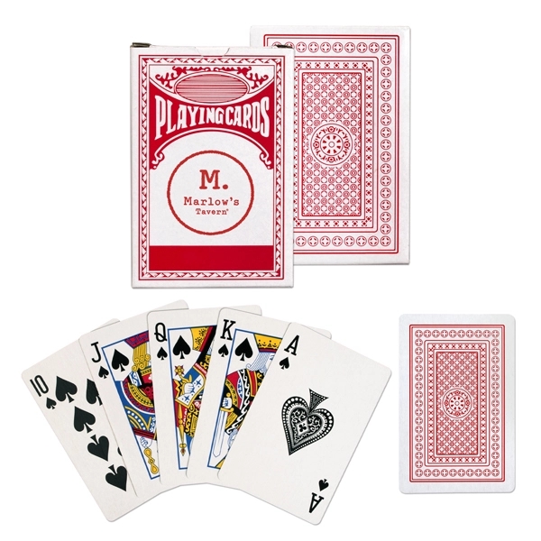 Standard deck of playing cards with one sided imprint on the... from ASI 98360 WOWLine / WOWLine®