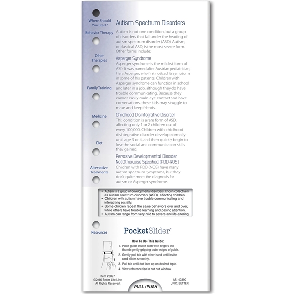 Pocket Slider - Parents' Guide... from ASI 54100 Fields Manufacturing Inc / Better Life Line