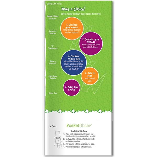 What Should I Do - Pocket Slider™ chart that explores dealing... from ASI 54100 Fields Manufacturing Inc / Better Life Line