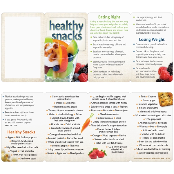 Key Points - Healthy Snacks.... from ASI 54100 Fields Manufacturing Inc / Better Life Line